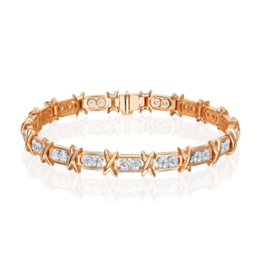 Браслет из комбинированного золота с фианитами 05-0855-00-401-1111