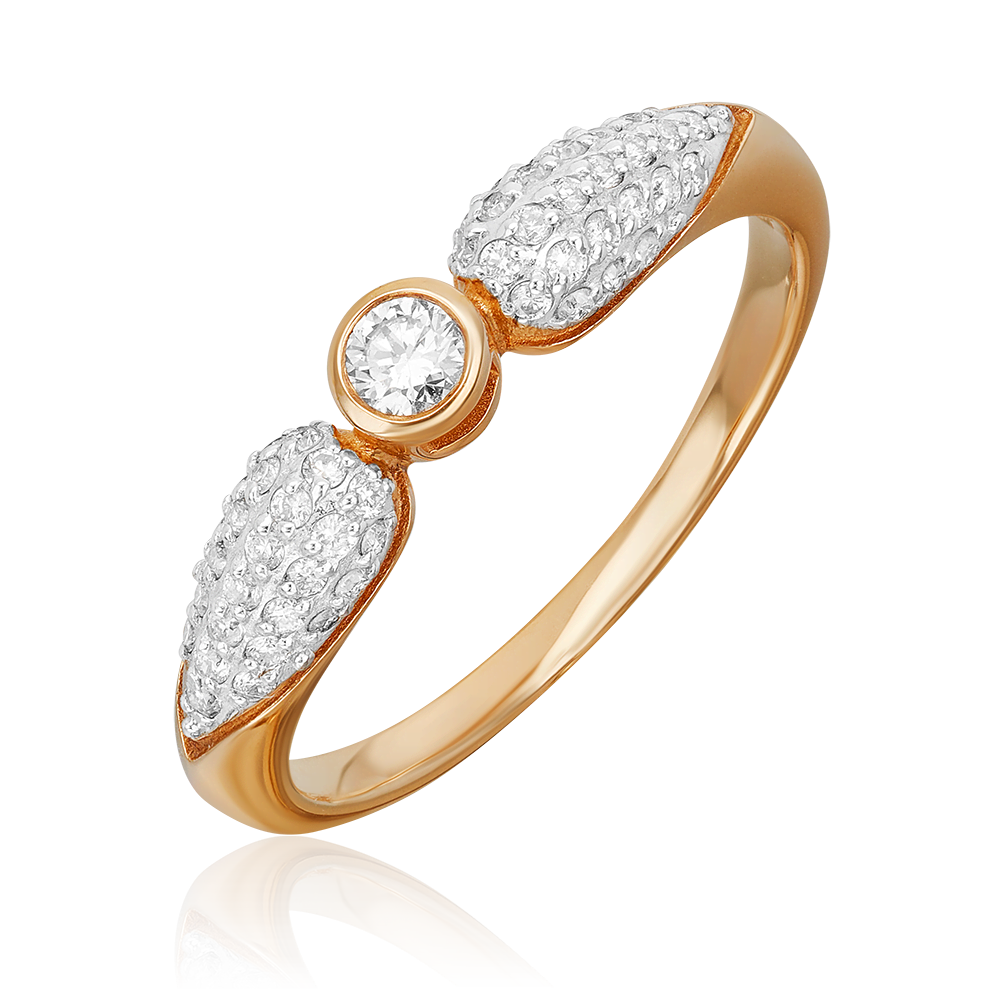 Кольцо из красного золота с бриллиантами 01-0610-00-101-1110-30