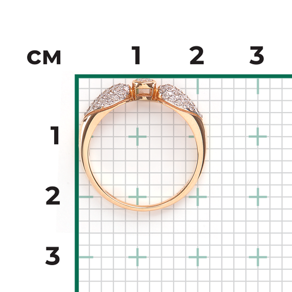 Кольцо из красного золота с бриллиантами 01-0610-00-101-1110-30