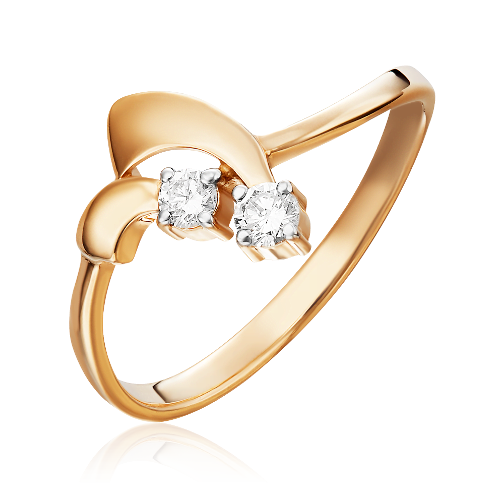 Кольцо из красного золота с бриллиантами 01-1110-00-101-1110-30