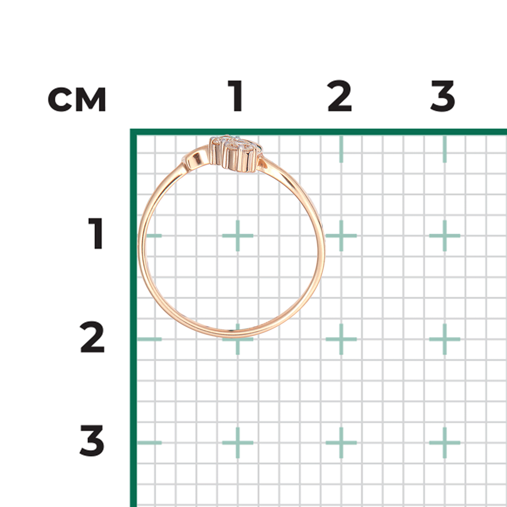 Кольцо из красного золота с бриллиантами 01-1110-00-101-1110-30
