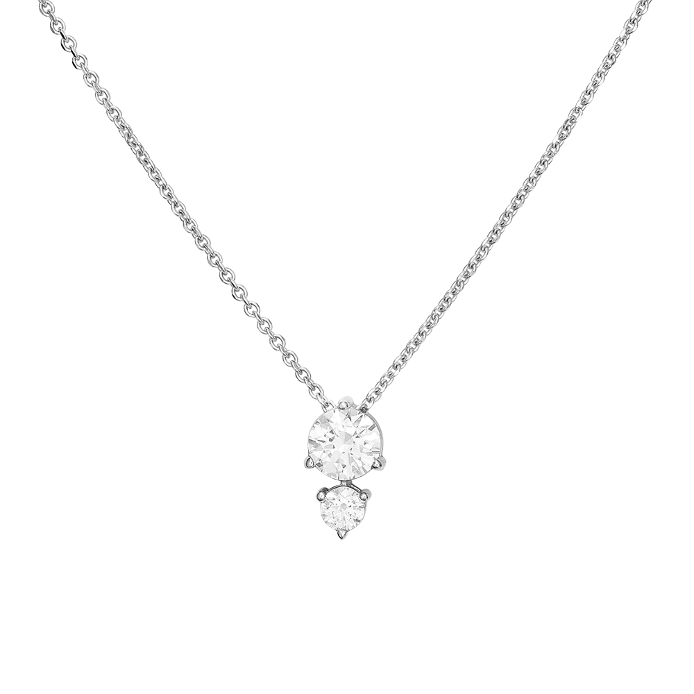 Колье из белого золота с фианитами 07-0084-00-401-1120-03