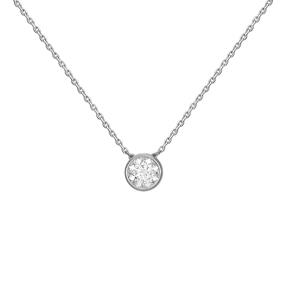 Колье из белого золота с бриллиантом 07-0004-00-101-1120-30