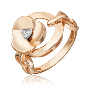 Кольцо из комбинированного золота с бриллиантами 01-5609-00-101-1111