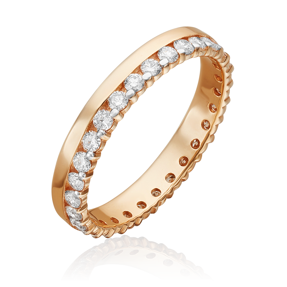 Кольцо из красного золота с бриллиантами 01-1483-00-101-1110-30