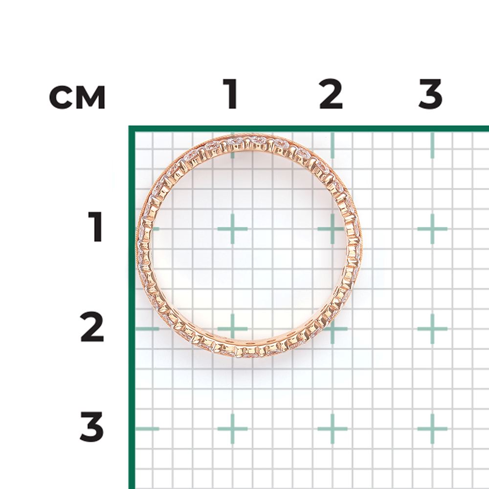 Кольцо из красного золота с бриллиантами 01-1483-00-101-1110-30