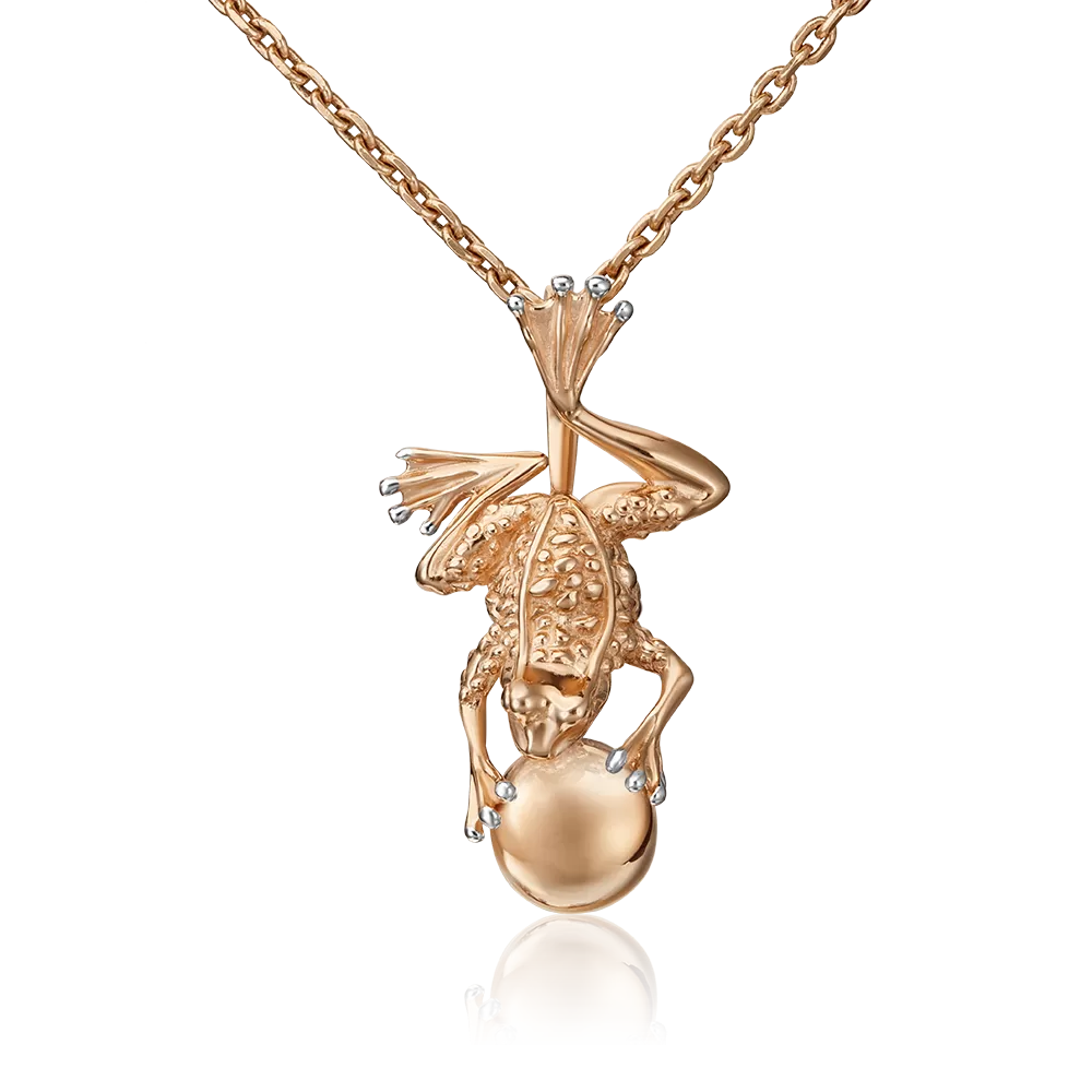 Подвеска «Лягушка» из красного золота 03-3044-00-000-1110-64