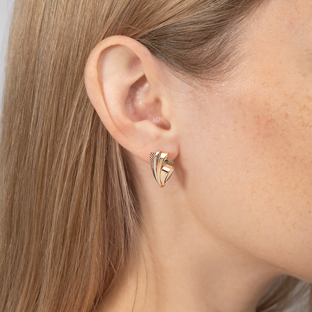 Серьги с английским замком из красного золота 02-3870-00-000-1110-04