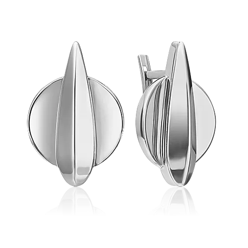 Серьги «Грация» с английским замком из серебра 02-4949-00-000-0200