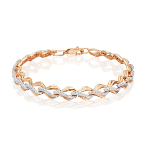 Браслет из красного золота с фианитами 05-0508-00-401-1110-32