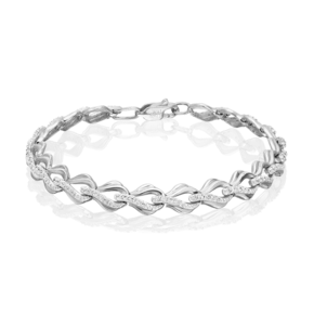 Браслет из белого золота с фианитами 05-0508-00-401-1120-32