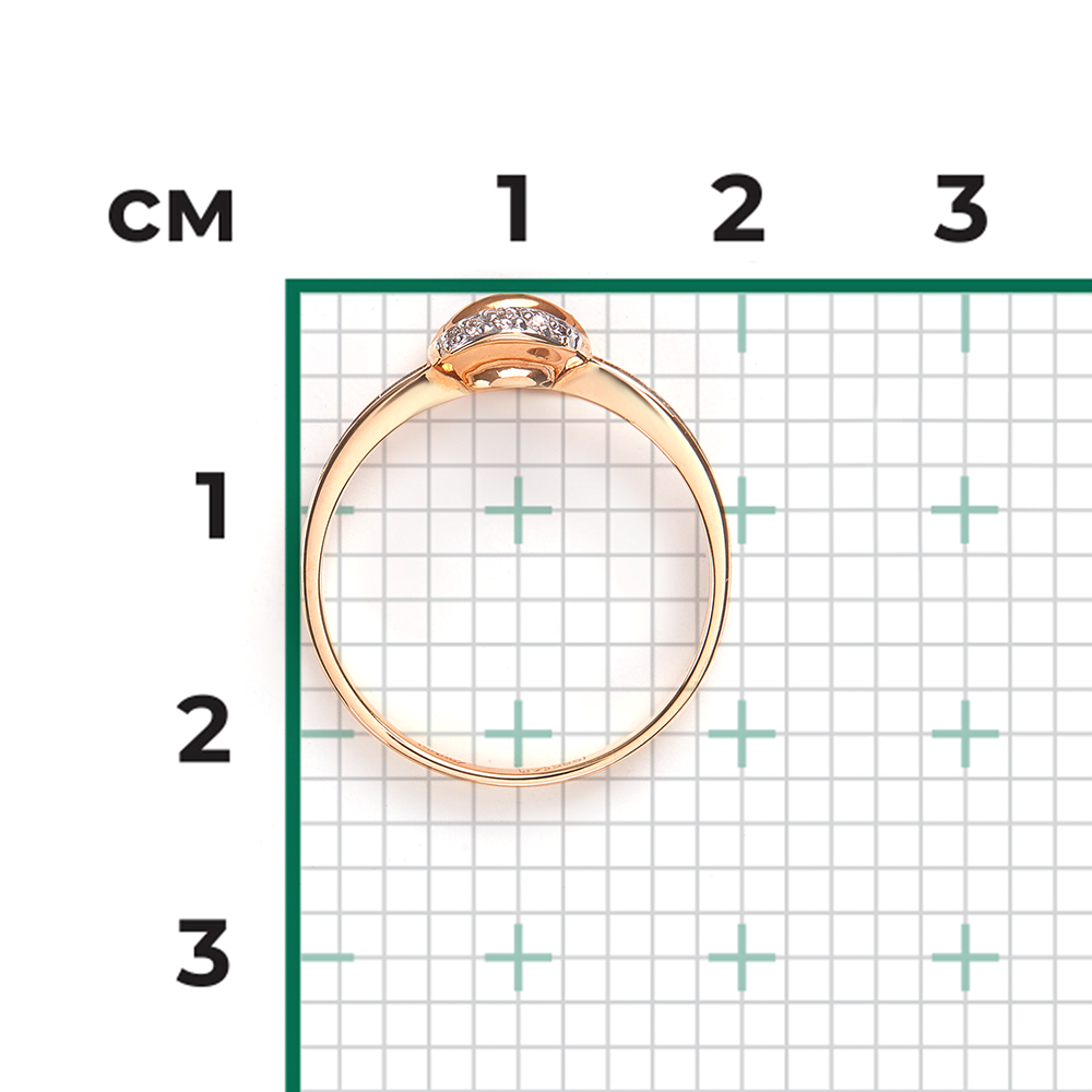 Кольцо из красного золота с бриллиантами 01-1583-00-101-1110-30