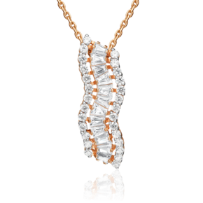 Подвеска из красного золота с фианитами 03-1681-00-501-1110-38