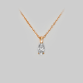 Колье из красного золота с фианитом 07-0118-00-401-1110-03