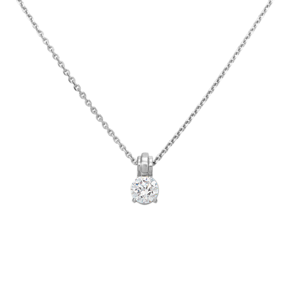 Колье из белого золота с фианитом 07-0123-00-401-1120-03
