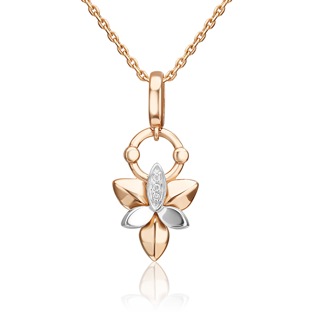 Подвеска из комбинированного золота с бриллиантами 03-3359-00-101-1111