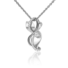 Подвеска из белого золота с фианитами 03-2961-00-401-1120-24