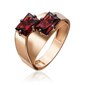 Кольцо из красного золота с гранатами 01-5251-00-204-1110-57