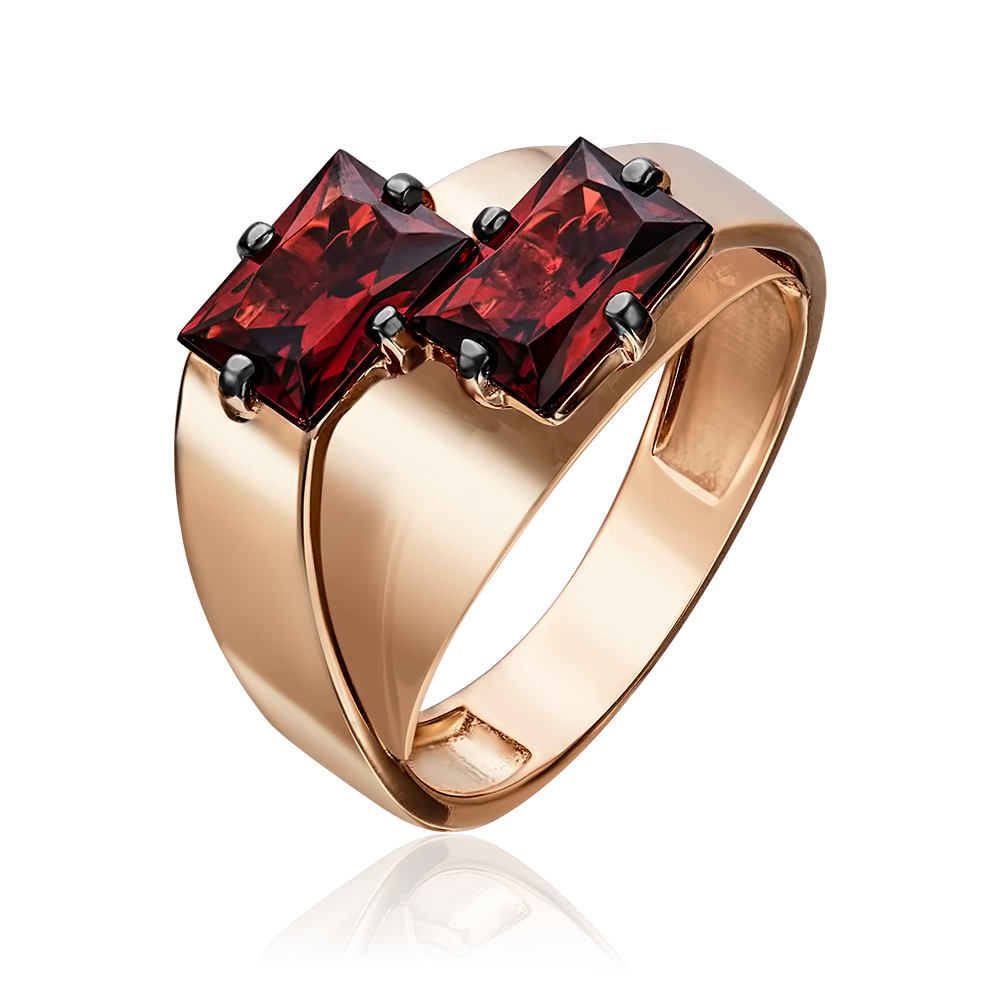 Кольцо из красного золота с гранатами 01-5251-00-204-1110-57