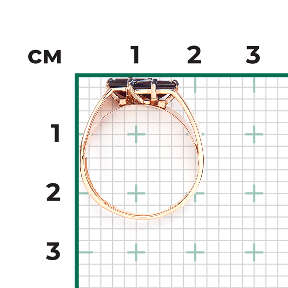 Кольцо из красного золота с гранатами 01-5251-00-204-1110-57