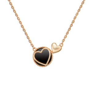Колье «Сердечная тайна» из красного золота с ониксом 07-0267-00-281-1110