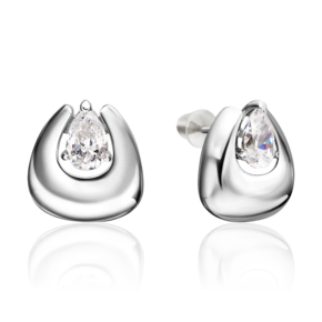Серьги-пусеты из серебра с фианитом 02-5672-00-401-0200