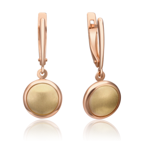 Серьги с английским замком из комбинированного золота 02-4366-00-000-1113-64