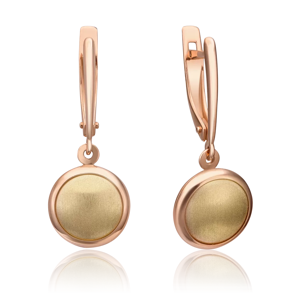 Серьги с английским замком из комбинированного золота 02-4366-00-000-1113-64