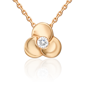 Подвеска-бегунок из красного золота с бриллиантом 03-1338-00-101-1110-30