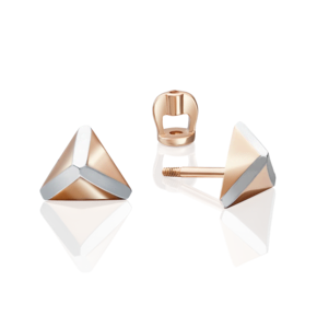 Серьги-пусеты из красного золота 02-4111-00-000-1110-04