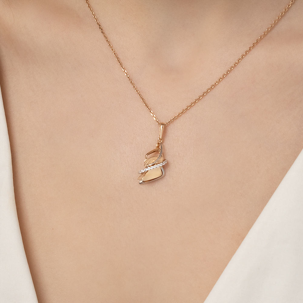 Подвеска из красного золота с фианитами 03-2792-00-401-1110-48