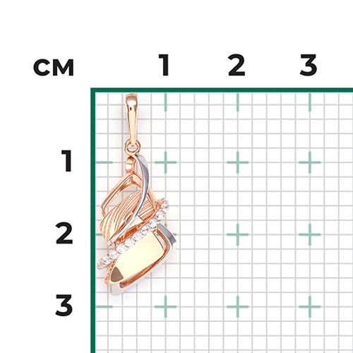 Подвеска из красного золота с фианитами 03-2792-00-401-1110-48