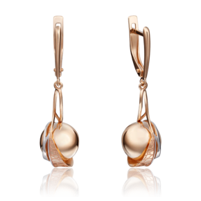 Серьги с английским замком из красного золота 02-4161-00-000-1110-48