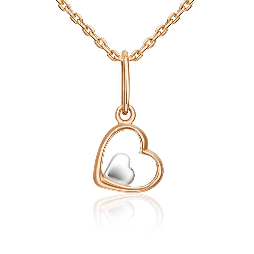 Подвеска «Сердце» из красного золота 03-0439-00-000-1110