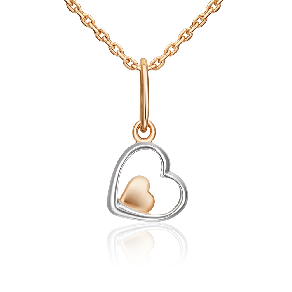 Подвеска «Сердце» из красного золота 03-0439-01-000-1110