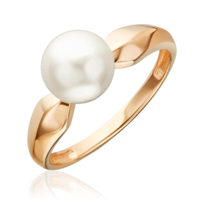 Кольцо из красного золота с жемчугом культивированным 01-5964-00-301-1110