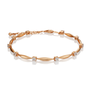 Браслет из красного золота с фианитами 05-0634-00-501-1110-38