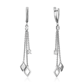 Серьги с английским замком из серебра с фианитами 02-4443-00-401-0200-69