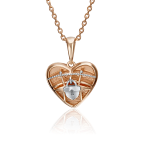 Подвеска «Сердце» из комбинированного золота 03-2932-00-000-1111