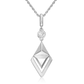 Подвеска из белого золота с натуральным топазом white 03-3379-00-201-1120