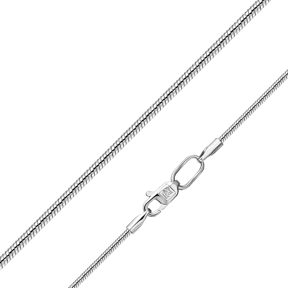 Цепь из белого золота с алмазной гранью (плетение «Снейк») 21-1010-035-1120-17