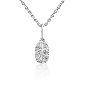 Подвеска из белого золота с натуральными топазами white