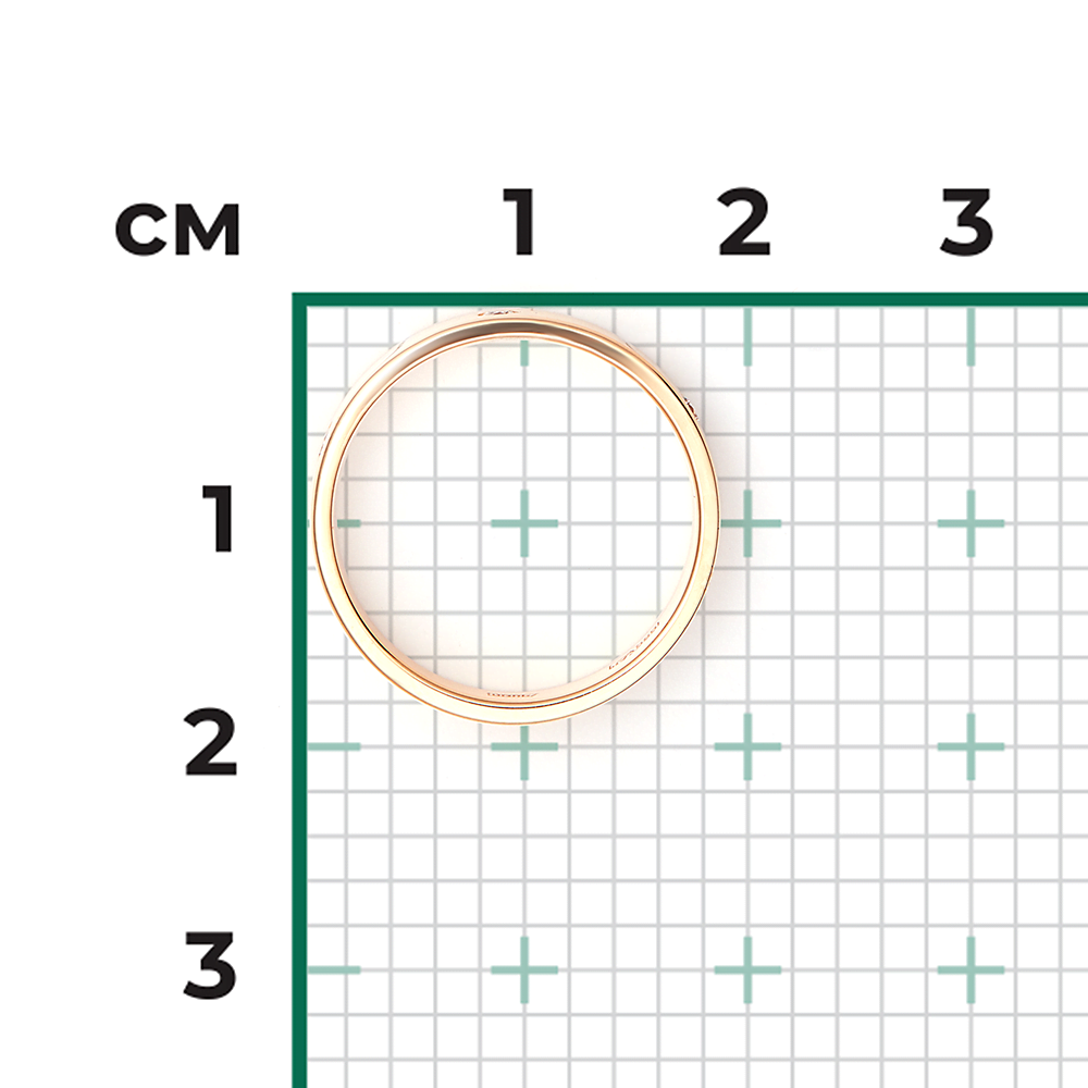 Обручальное кольцо из красного золота с бриллиантами 01-1129-00-101-1110-30