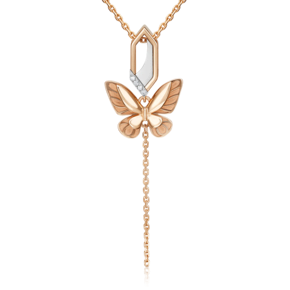 Подвеска «Бабочка. Мгновения красоты» из комбинированного золота с бриллиантами 03-3278-00-101-1111