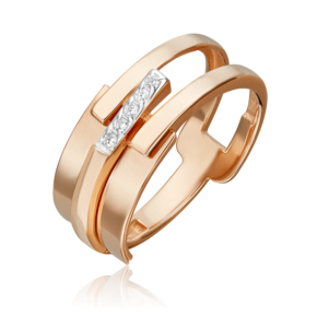 Кольцо из красного золота с фианитами 01-5682-00-401-1110