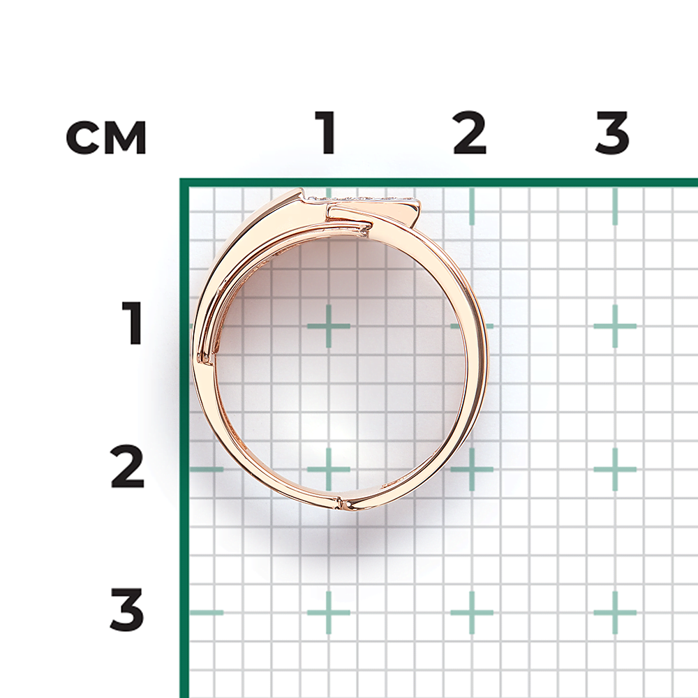 Кольцо из красного золота с фианитами 01-5682-00-401-1110