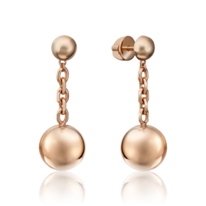 Серьги-пусеты из красного золота 02-4445-00-000-1110-64