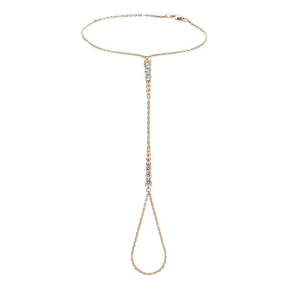 Слейв-браслет из красного золота с фианитами 05-0877-00-401-1110