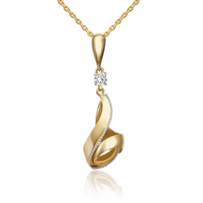 Подвеска из комбинированного золота с фианитом 03-3088-00-501-1121-38