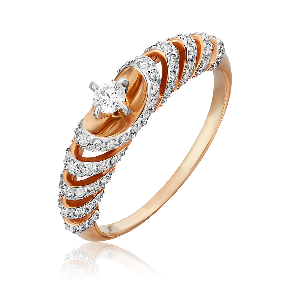 Кольцо из комбинированного золота с бриллиантами 01-5538-00-101-1111-30